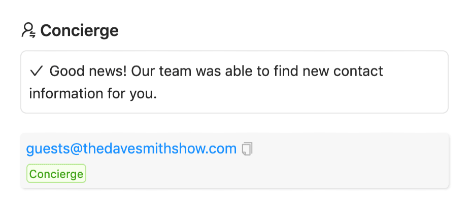 Better podcast contact information with Rephonic's concierge service.