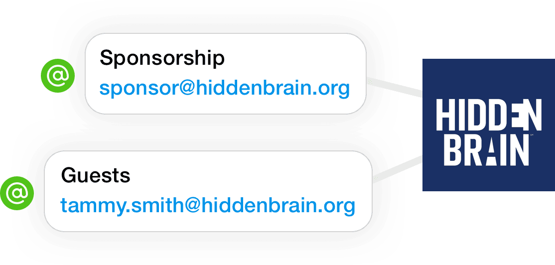 Podcast emails for Hidden Brain.