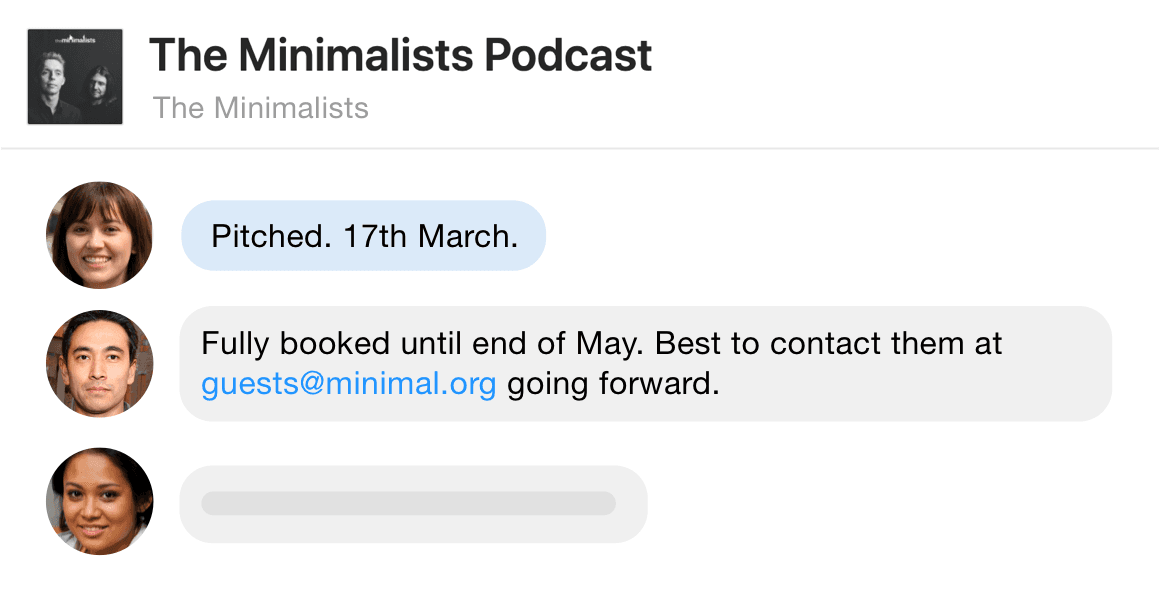 Notes for The Minimalists podcast on Rephonic.