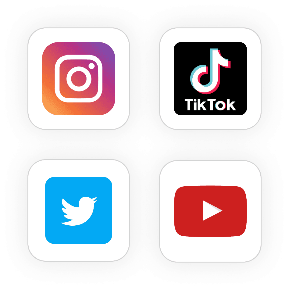 Popular social network logos.